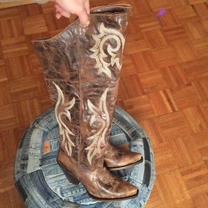 dan post women's jilted knee high western boots